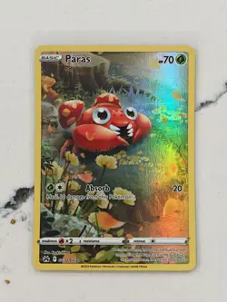 Paras GG32/GG70 Crown Zenith Galarian Gallery Full Art Holo Pokemon Card NM - Image 1