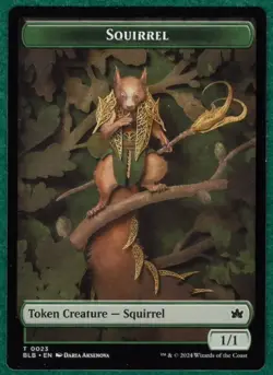 Squirrel Token - Bloomburrow BLB #0023 - Magic: The Gathering MTG Card - Image 1