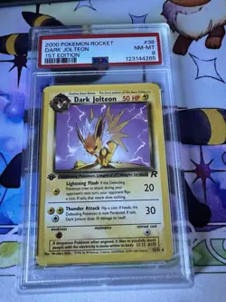 Dark Jolteon 1st Edition Non-Holo Card 38/82 PSA 8 - Image 1
