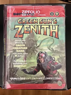 MTG Edge of Eternities Zipfolio 360 18 Pocket Binder Green Sun's Zenith - Image 1