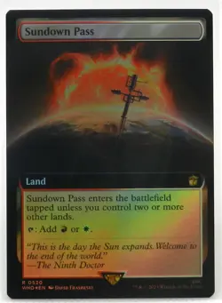 Sundown Pass (Extended Art) Magic the Gathering, MTG Doctor Who FOIL (0520) NM - Image 1