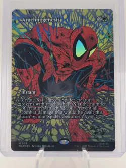 Arachnogenesis Foil Borderless 0031 Marvel’s Spider-Man Magic MTG NM MAR EN - Image 1
