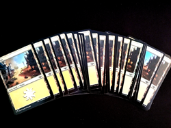 MTG J4 - 25 SAME ART FOIL BASIC LAND OTJ #277 SERGEY GLUSHAKOV PLAINS MATCHED - Image 1