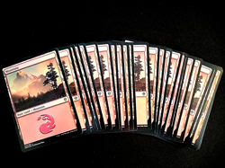 MTG J9 - 25 SAME ART FOIL BASIC LAND DMU #273 JOHANNES VOSS MOUNTAIN MATCHED SET - Image 1
