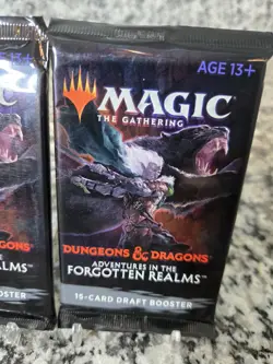 Magic The Gathering Dungeons and Dragons Forgotten Realms Draft Booster Pack X2 - Image 2