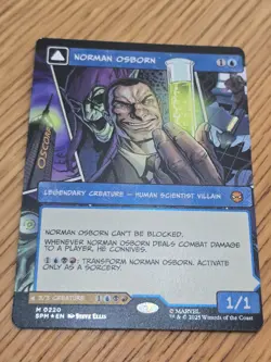 Norman Osborn / Green Goblin MISCUT FOIL 0220 MTG Magic NM/M Spider-Man Full Art - Image 1