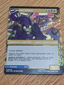 Norman Osborn / Green Goblin MISCUT FOIL 0220 MTG Magic NM/M Spider-Man Full Art - Image 2