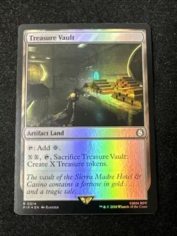 Treasure Vault 0314 Foil MTG Universes Beyond Fallout PIP Magic Artifact Land NM - Image 1