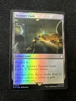 Treasure Vault 0314 Foil MTG Universes Beyond Fallout PIP Magic Artifact Land NM - Image 2