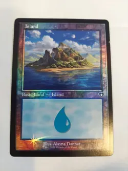 Island (440) (Retro Frame) Commander Masters Foil - Image 1