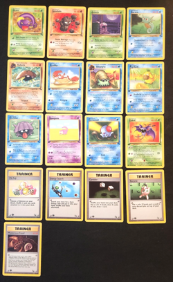 1999 POKEMON FOSSIL 1ST ED UNCOMMON & COMMON UNPLAYED COMPLETE SET OF 32 CARDS - Image 2