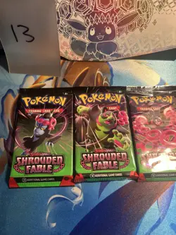 4 x Shrouded Fable Scarlet & Violet Pokemon TCG Sealed Booster Packs - Art Set - Image 2