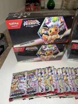 30 Pokemon Prismatic Evolutions Sealed Booster Pack 4 Suprise Box Lot (46 Packs) - Image 2