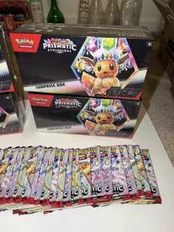 30 Pokemon Prismatic Evolutions Sealed Booster Pack 4 Suprise Box Lot (46 Packs) - Image 3