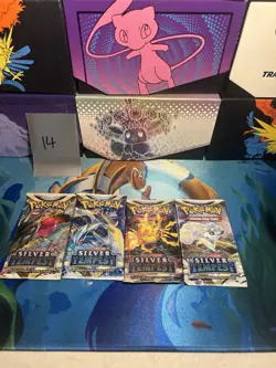 Silver Tempest x4 Packs - Pokemon Full Art Set SWSH Sealed Booster Pack Lot - Image 1