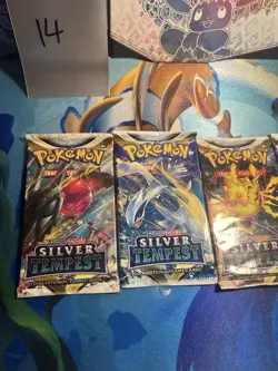 Silver Tempest x4 Packs - Pokemon Full Art Set SWSH Sealed Booster Pack Lot - Image 2