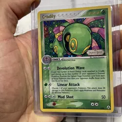 Pokemon Cradily 3/92 Reverse Holo Stamped Ex Legend Maker Pokemon NM Rare 2006 - Image 2