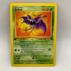 Pokemon TCG - Zubat 57/62 1st Edition Common - WOTC Fossil Set - NM - Image 1