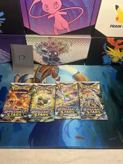 Pokemon Brilliant Stars Booster Packs Complete Art Set (4 Packs) Pokemon - Image 1