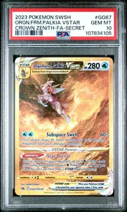 Origin Forme Palkia VSTAR #GG67 Pokemon Crown Zenith PSA 10 - Image 1