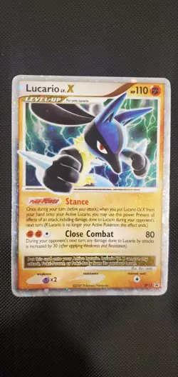 2007 POKEMON DIAMOND & PEARL BLACK STAR PROMO DP12 LUCARIO LV.X - Image 1