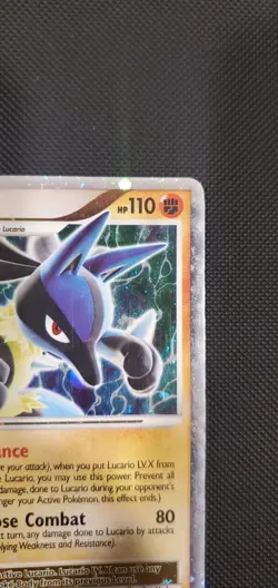 2007 POKEMON DIAMOND & PEARL BLACK STAR PROMO DP12 LUCARIO LV.X - Image 3