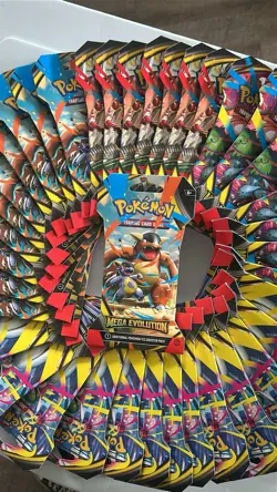 Pokemon Mega Evolution Sleeved Booster Pack Factory Sealed New LOT OF 38!! - Image 1