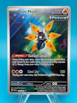 Iron Moth Illustration Rare 187/182 - 2023 Pokemon Paradox Rift NM - Image 1