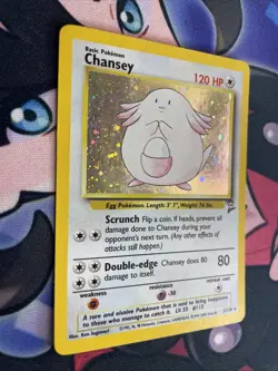 Chansey 3/130 Base Set 2 Holo Rare Vintage Pokemon Card WOTC TCG English MP - Image 2