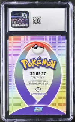 CGC 6 Suicune Topps Johto League Champions 33 of 37 Sticker Pokemon Card - Image 2