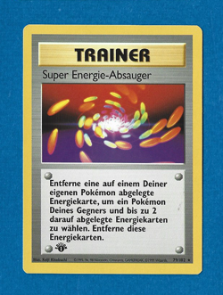 SUPER ENERGY-ABSAUGER UNPLAYED 1999 GERMAN POKEMON 1ST ED BASE SET CARD 79/102 - Image 1