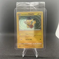 Special Delivery Pikachu SWSH074 Holo Sword & Shield Promo Card (SEALED) - Image 1