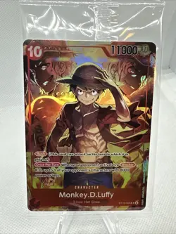 Sealed Promo One Piece CARD Treasure Booster Monkey.D.Luffy ST10-006 SR NEW - Image 1