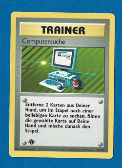 COMPUTERSUCHE UNPLAYED 1999 GERMAN POKEMON 1ST ED BASE SET RARE CARD 71/102 - Image 1