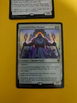 Bishop of Wings M20 & Anointed Peacekeeper DMU foil human cleric MTG 2 Card. - Image 2
