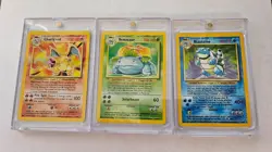 Charizard 4/102 Venusaur 15/102 & Blastoise 2/102 3 Card Set Pokemon Cards - Image 1