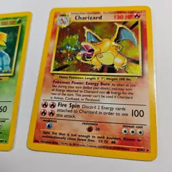 Charizard 4/102 Venusaur 15/102 & Blastoise 2/102 3 Card Set Pokemon Cards - Image 3