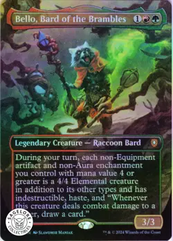 MTG Bello, Bard of the Brambles (Borderless) (1) | NM Foil | Bloomburrow (BLC) - Image 1