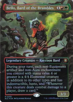 MTG Bello, Bard of the Brambles (Borderless) (1) | NM Foil | Bloomburrow (BLC) - Image 2