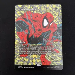 Arachnogenesis 0031 Borderless Spider-Man MTG Marvel Universe Eternal-Legal - Image 1