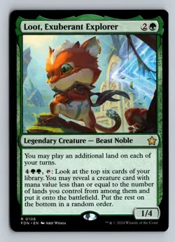 Loot, Exuberant Explorer - FDN #106 Rare - NM / Mint Foundations Single - Image 2