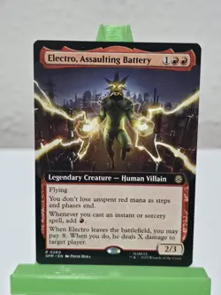 Electro, Assaulting Battery Extended Art Non-Foil Spider-man MTG NM - Image 1