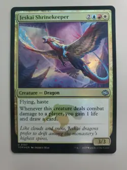 MTG Jeskai Shrinekeeper Tarkir: Dragonstorm Foil Uncommon - Image 1