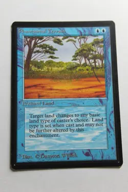 MTG Phantasmal Terrain x1- -Limited Edition Beta-Lightly Played - Image 1