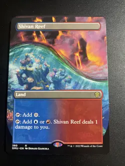 1X Shivan Reef MTG Dominaria Borderless Art NM Magic The Gathering English - Image 1