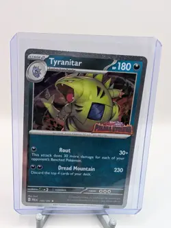 Pokemon TCG - Tyranitar - Paldean Fates 135/193 - Stamped Cosmos Holo - Image 1