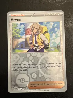Pokemon TCG Reverse Holo Arven SV1 166/198 Scarlet Violet Base NM - Image 1