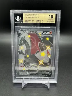 2020 Pokemon Champions Path Secret Shiny Charizard V 79 BGS Pristine 10 - Image 1