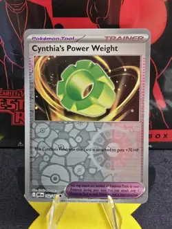 Pokemon TCG Cynthia's Power Weight 162/182 SV Destined Rivals Reverse Holo NM/M - Image 1