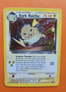 2000 Pokemon Team Rocket #83/82 Dark Raichu Holo - Image 1